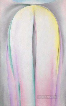 ジョージア・オキーフ Painting - ラベンダーと黄色のグレーのライン ジョージア・オキーフ アメリカのモダニズム 精密主義